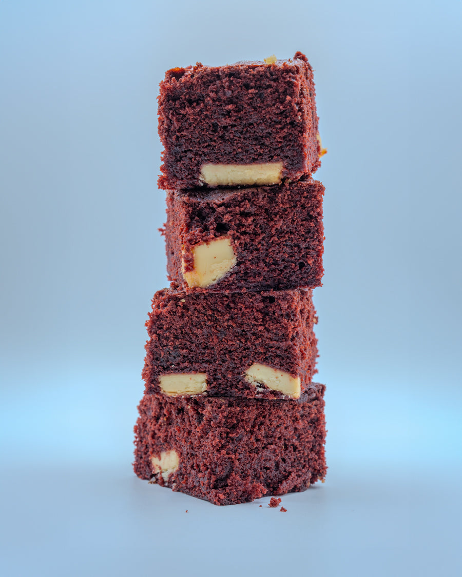 Small Tray Of Brownies Or Blondies - Red Velvet image